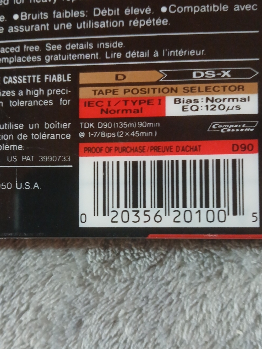 Vintage TDK D90 Cassette Tape - Black, Red, Green - Picture 3 of 4